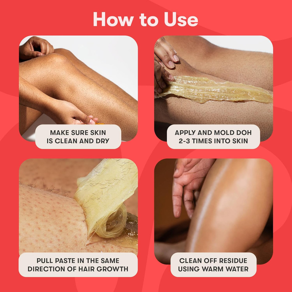 Sugar Waxing Kit For Women As Seen On Shark Tank (Mini Kit Firm) Face, Arms, & Legs, Sugar Wax Hair Removal- Sugaring Tiktok Viral Products- Bikini Wax Kit For Women - Sugaring Kit