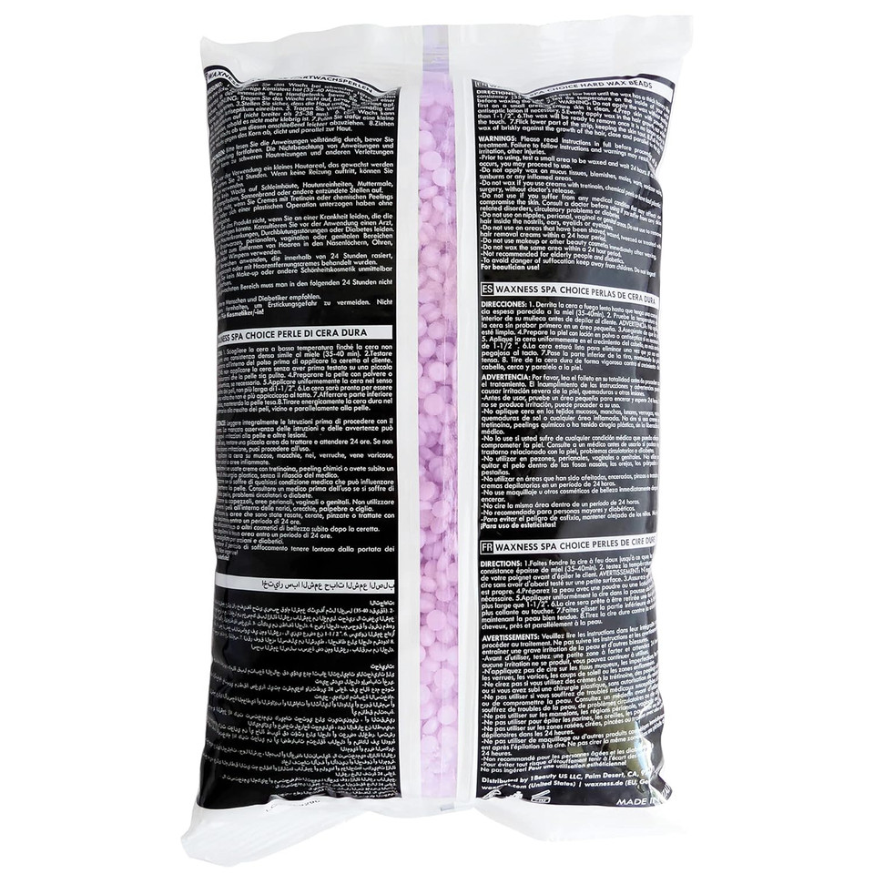 Waxness Spa Choice Purple Jasmine Demi Creamy No Rosin Hard Wax Beads 2.2 Lb / 1 Kg