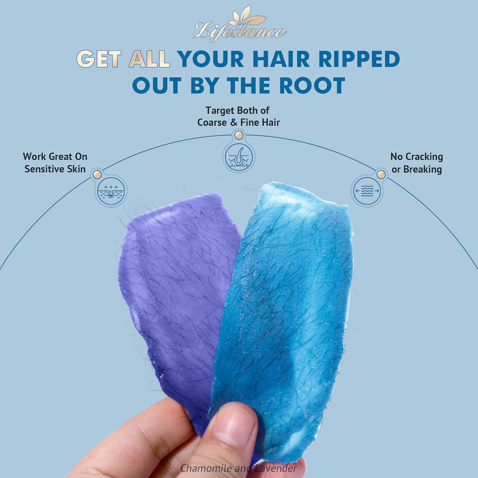 Lifestance Waxing Kit For Women & Men - L2 Digital Wax Pot Warmer, Brazilian & Bikini Hair Removal Kit With 14.1Oz Hard Wax Beads & 42 Accessories, Professional For Face, Leg, Eyebrow, Body At Home