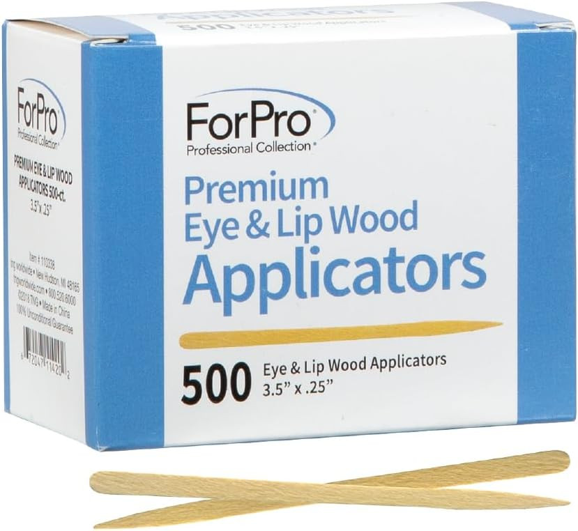 Forpro Professional Collection Premium Eye & Lip Wood Applicators, Non-Sterile, For Hair Removal Wax Application And Diy Projects, 3.5 L X .25 W, 500-Count