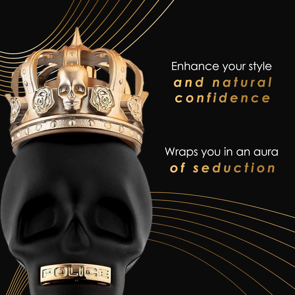 To Be The King By Police For Men - Light Long Lasting Top Men'S Cologne Spray Elixir Bottle - A Royal And Ultra-Fresh Male Fragrance Eau De Toilette With Traces Of Cardamom And Sandalwood - 4.2 Oz