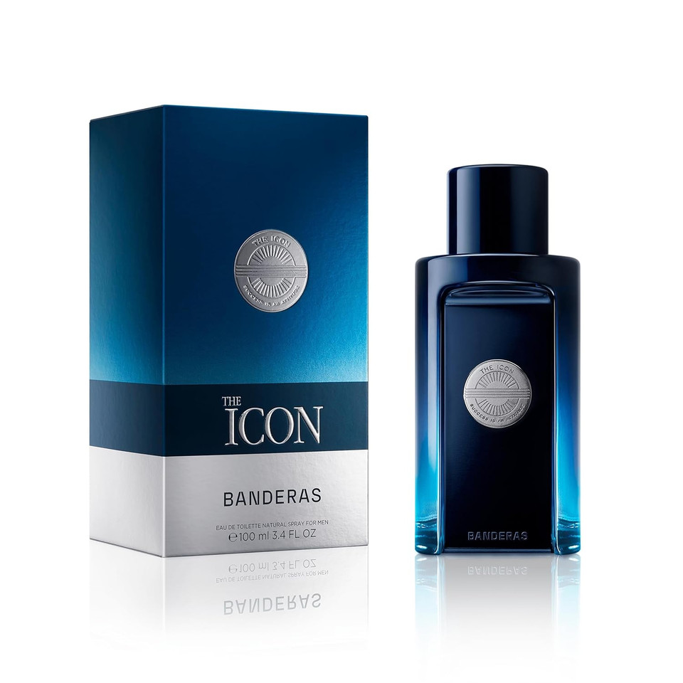 Banderas Antonio The Icon Elixir Eau De Perfume For Men - Long Lasting - Fresh, Elegant, And Sexy Scent - Spicy, Marine, And Woody Notes - Ideal For Special Events - 3.4 Fl Oz