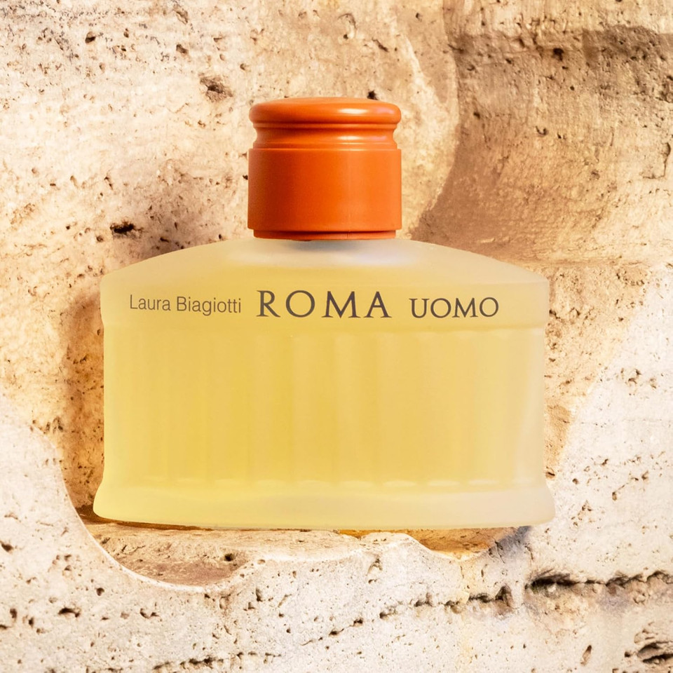 Laura Biagiotti Roma For Men - Classic And Elegant Scent - Opens With Grapefruit, Bergamot And Basil - Reveals Your Seductive And Masculine Side - Perfect For Date Night - 2.5 Oz Edt Spray
