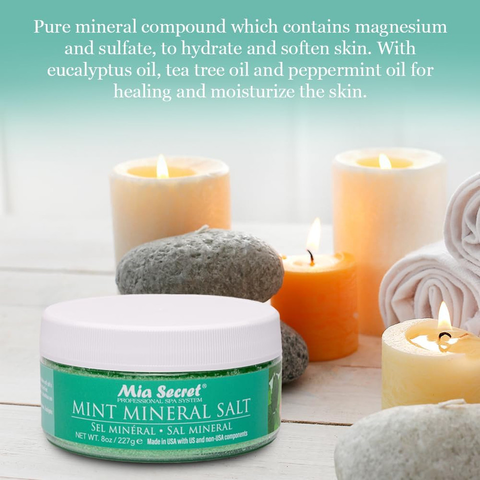 Mia Secret Mint Mineral Salts For Spa (8Oz)