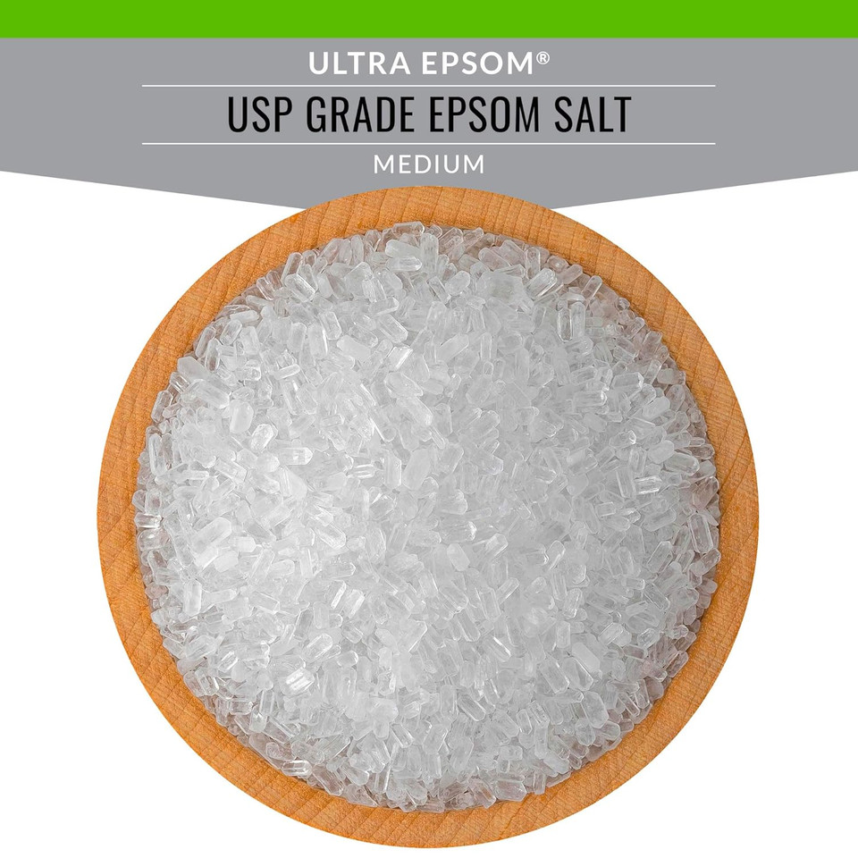 Saltworks Ultra Epsom Premium Bath Salt, Medium Grain, 2 Pound Bag