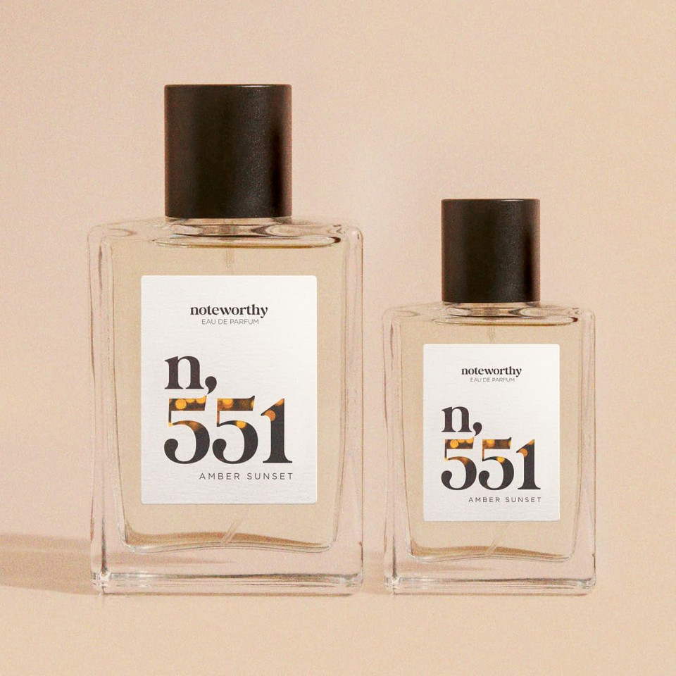 Noteworthy N,551 Amber Sunset Eau De Parfum  Lily Of The Valley, Amber, Sandalwood | Sophisticated, Warm Fragrance For Any Occasion | Long-Lasting Unisex Perfume For Women & Men (50Ml)