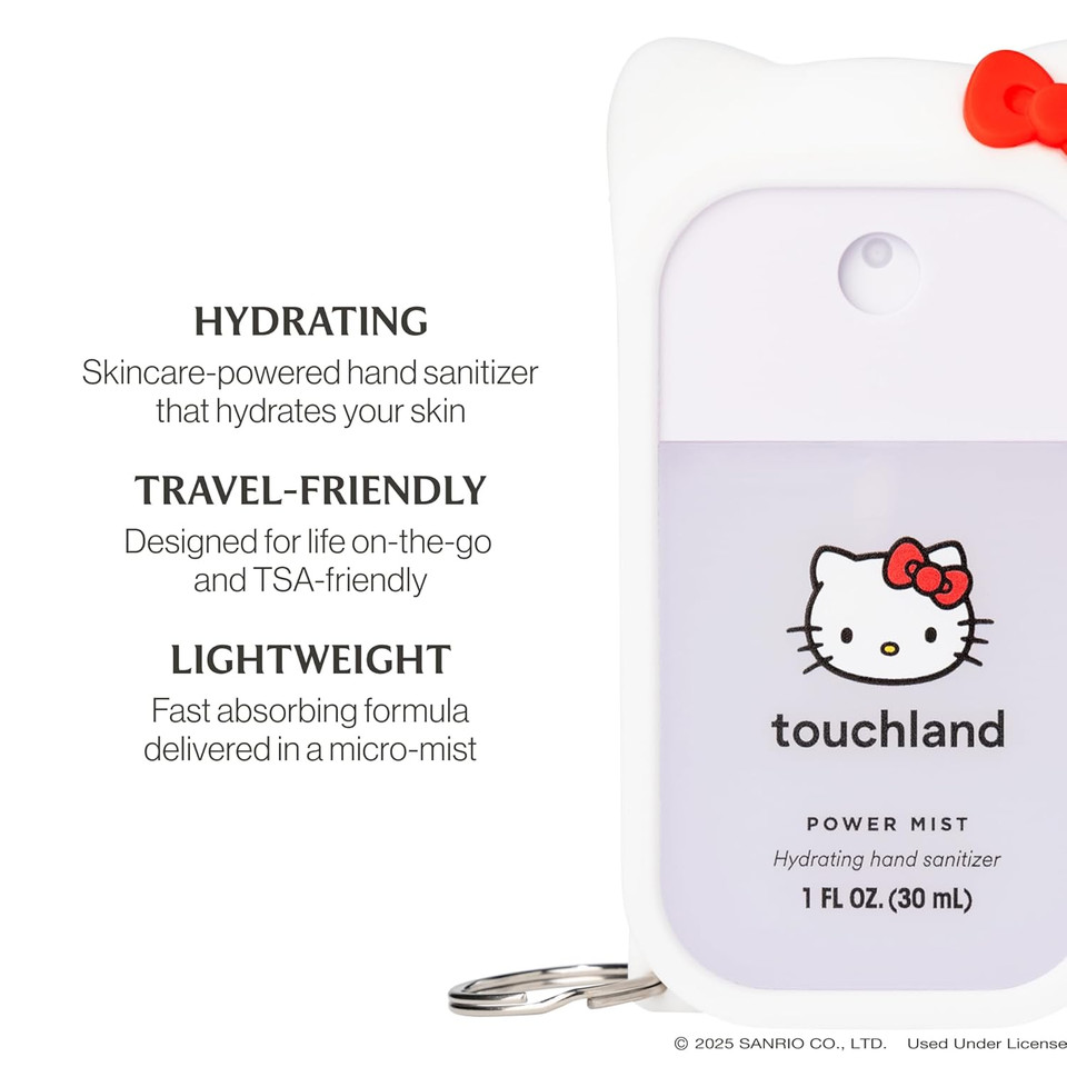 Touchland Juicy Escape Body And Hand Essentials (Lush Tropicale Body & Hair Fragrance Mist, 2 Fl. Oz. + Wild Watermelon Hydrating Hand Sanitizer Spray 1Fl.Oz.), Travel Size Set