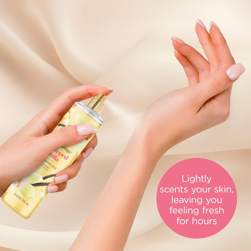 Bodycology Long-Lasting Fragrance Body Mist, Whipped Vanilla, 8 Fl Oz