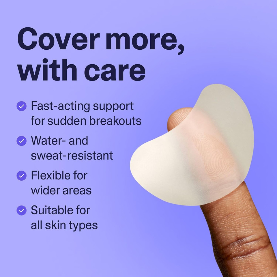 Curology Emergency Spot Pimple Patch Clusters For Breakouts, Large, Fast Acting, 14 Count