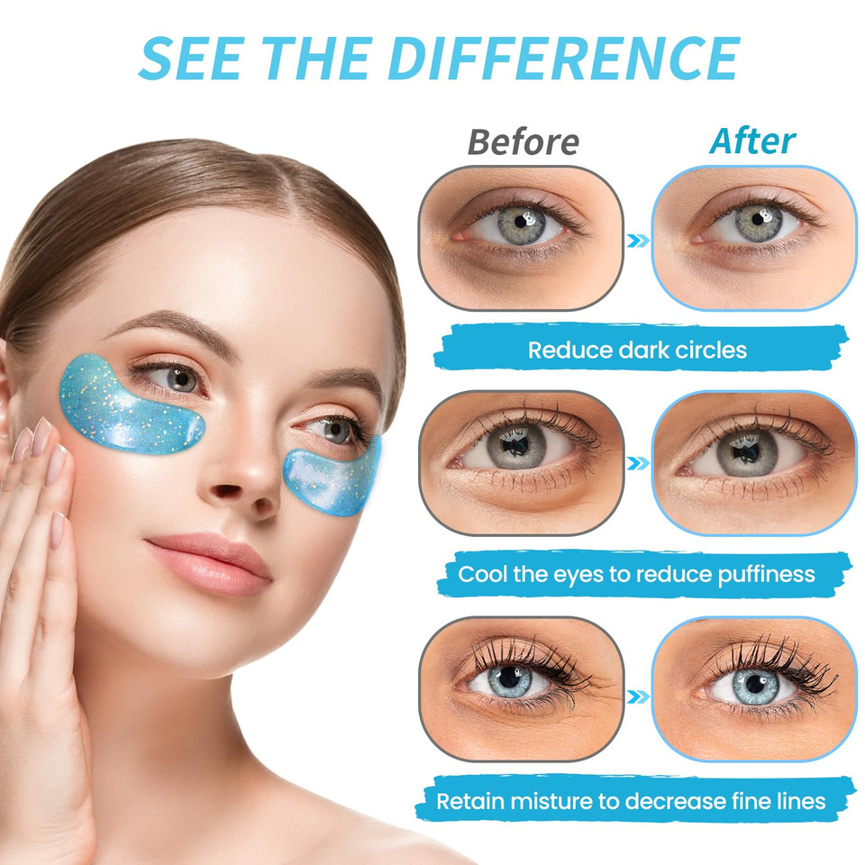 Under Eye Patches (32 Pairs) - Collagen-Infused, Anti-Puffiness & Dark Circle Treatment - Luxurious Skincare For Under Eye Bags & Fine Lines, Gifts For Women