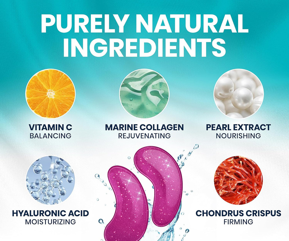 Stylia Under Eye Patches For Dark Circles And Puffy Eyes (30 Pairs) - 24K Gold Under Eye Mask With Vitamin C, Hyaluronic Acid, Pearl Extract - Eye Masks For Dark Circles And Puffiness