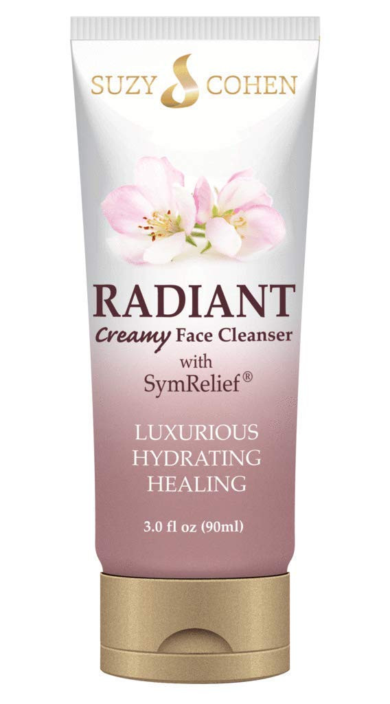 Script Essentials Radiant Creamy Cleanser With Symrelief By Suzy Cohen - Luxurious Hydrating Healing Solution For Troubled Skin - Perfect For Cystic Acne, Blotchy, Dry, Red, And Irritated Skin (3Oz)