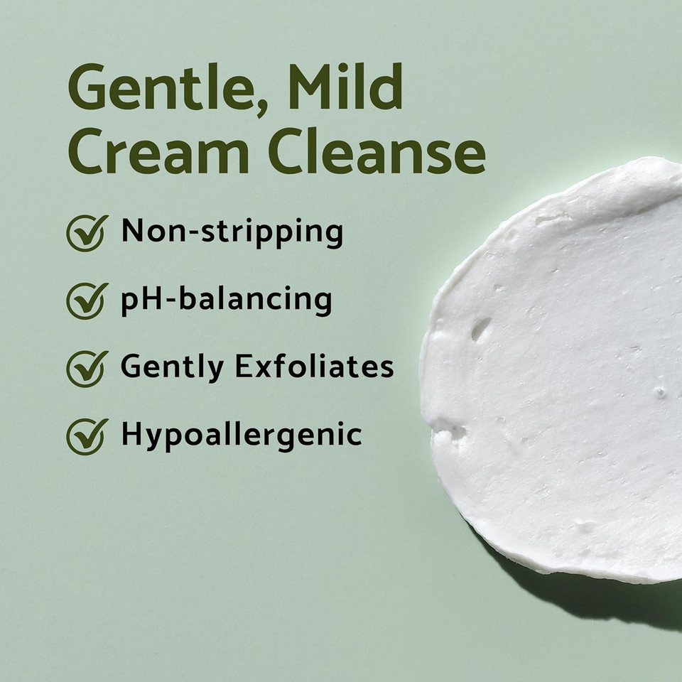Iunik Centella Mild Facial Foaming Cleanser - Non-Stripping Sub-Acid W/Centella Asiatica 49% Moisturizing Ph Balancing For Oily Dry Senstivie Acne-Prone Skin Vegan Korean Skincare