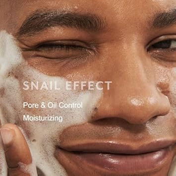 Mizon Snail Repairing Foam Cleanser, Korean Snail Face Wash, Mild And Soft Face Cleanser For Pores And Blackheads, Moisturizing Formula With Snail Filtrate And Soft Bubbles 2.02 Fl Oz