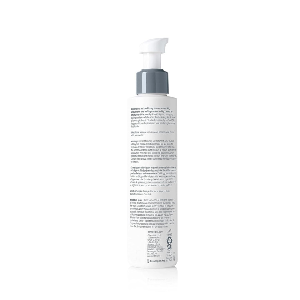 Dermalogica Daily Glycolic Cleanser, Face Wash With Glycolic Acid And Aha, Removes Buildup And Brightens Skin Tone