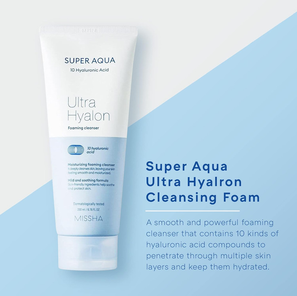 Missha Super Aqua Ultra Hyalron Cleansing Foam