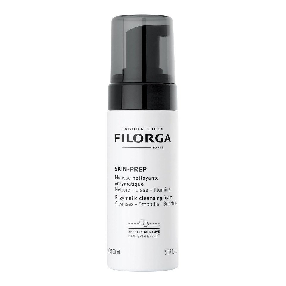 Filorga Skin-Prep Enzymatic Cleansing Foam Face Cleanser With Aloe, Jojoba Oil, And Papain Enzyme To Clean, Smooth, And Protect Skin From Pollutants