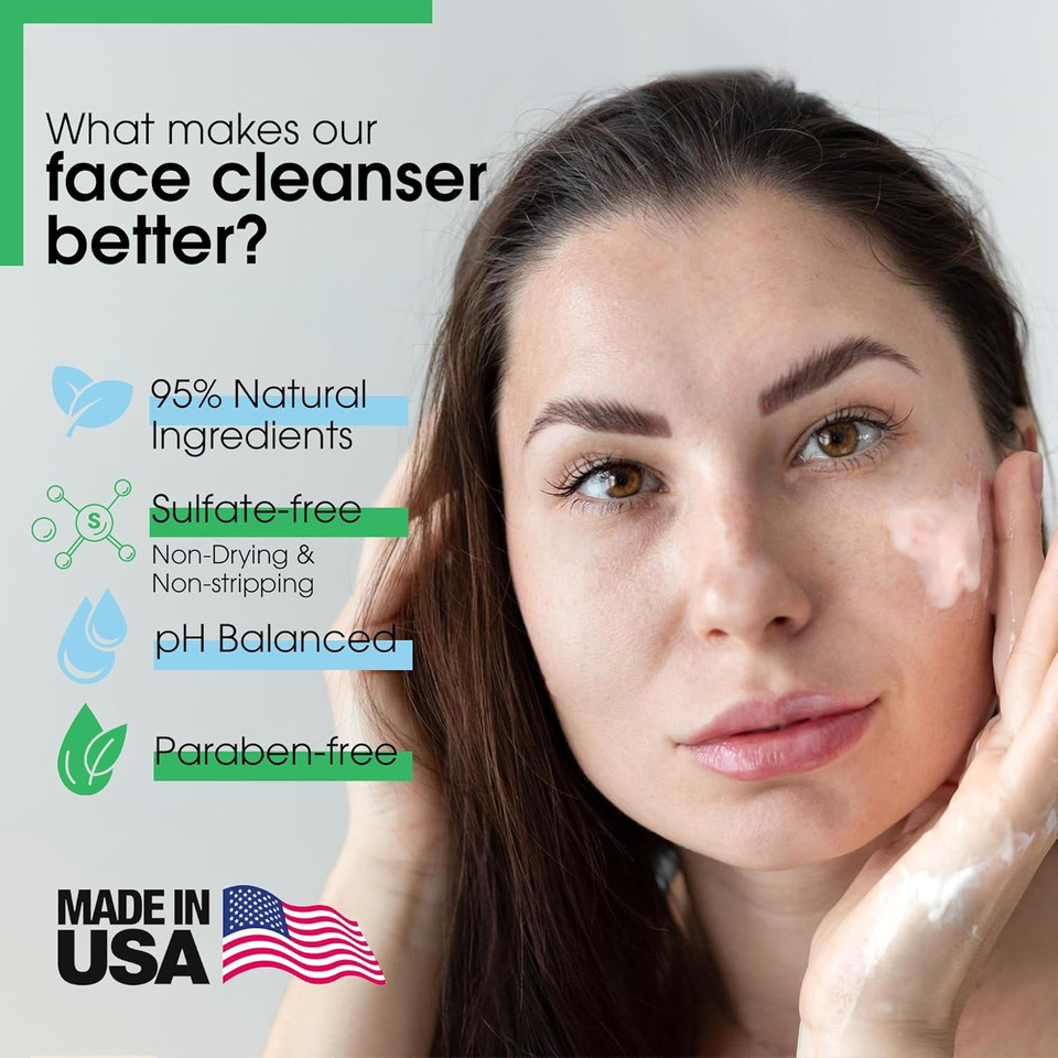 Yes To Cucumbers Daily Gentle Milk Cleanser, Soothing Face Wash That Won'T Strip Your Skin & Holds Moisture, With Cucumber Extract, Soy Proteins & Green Tea, Natural, Vegan & Cruelty Free, 6 Fl Oz