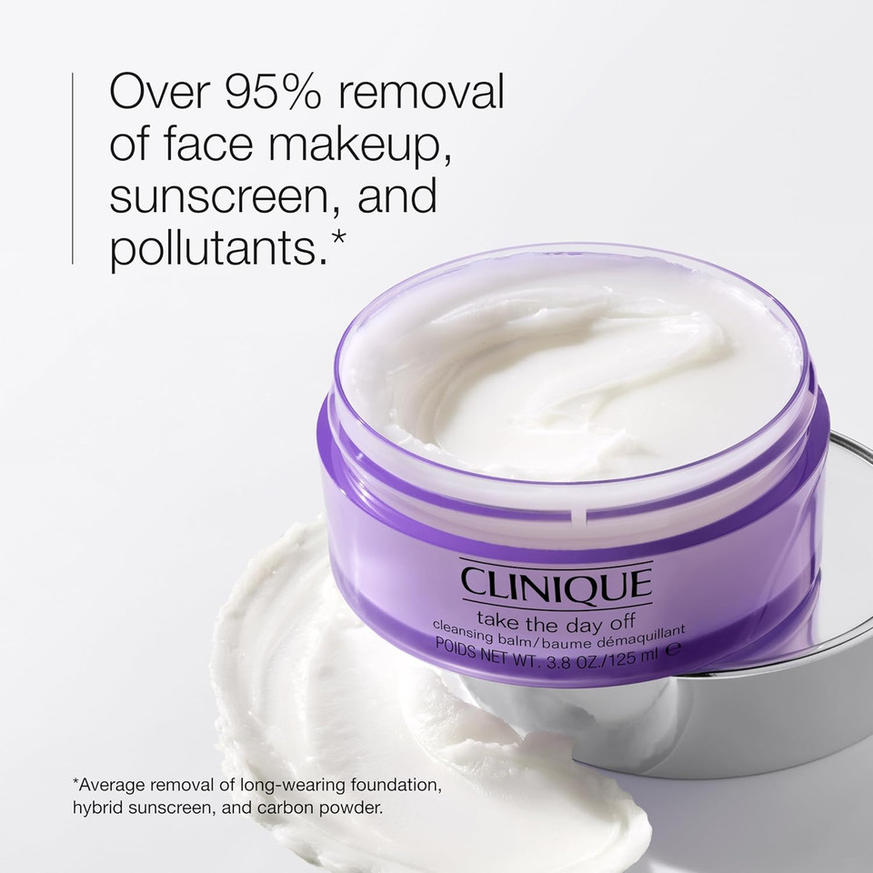 Clinique Take The Day Off Cleansing Balm Makeup Remover | Dissolves Face + Eye Makeup And Sunscreen | For All Skin Types