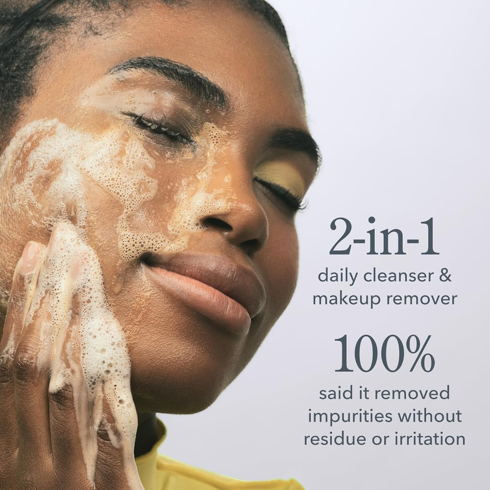 Beekman 1802 Micellar Milk Froth Cleansing Gel - Gently Cleanses & Removes Makeup - Double-Cleanse In 1 - Goat Milk & Golden Sea Moss - Fragrance Free - 5.0 Fl. Oz - Cruelty Free - Sensitive Skin Safe