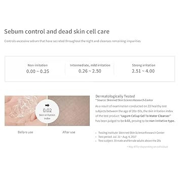 Lagom Cellup Gel To Water Cleanser | No Foam Transparent Formula, Jelly Texture, Morning Cleanser, Hydrating Daily Face Wash 5.74 Fl Oz