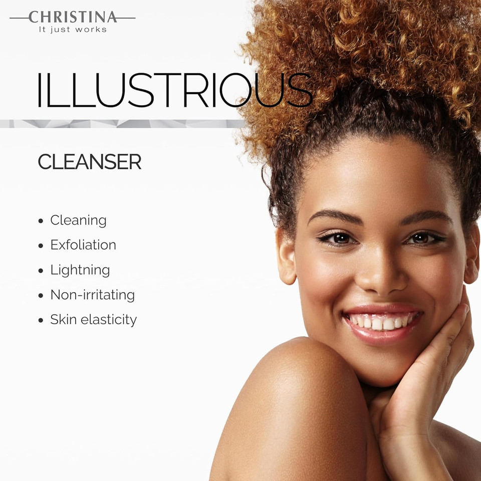 -Christina- Illustrious Refreshing Aha Facial Cleanser | Gentle Glycolic Acid Face Wash | Infused With Witch Hazel For Even Skin Tone & Radiance | For All Skin Types 300Ml / 1 Fl.Oz