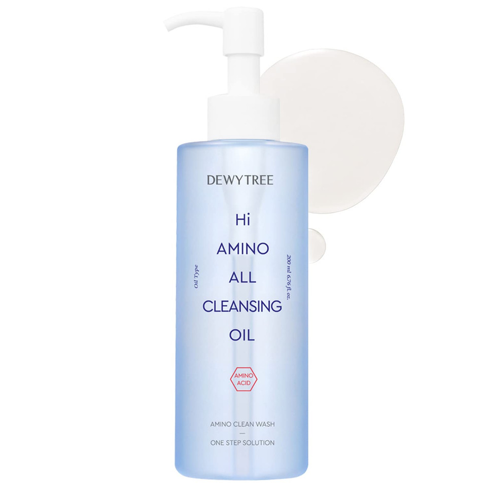 Dewytree Hi Amino All Cleansing Oil 6.76 Fl. Oz.| Korean Skin Care Oil Hydrating Cleanser & Makeup Remover | Deep Cleansing Oil For Face | Cleansing Oil Makeup Remover Facial Care & Skin Cleanser