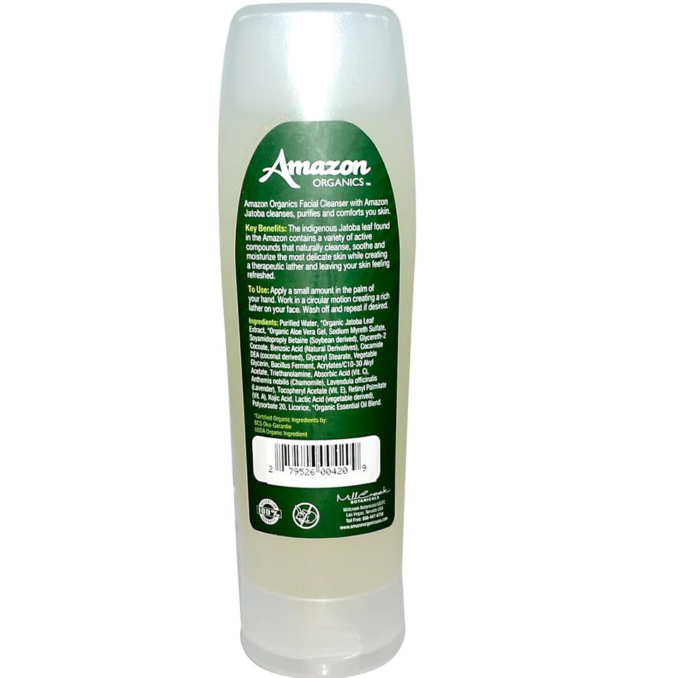 Mill Creek Amazon Organics Facial Cleanser (Natural & Organic) - 6 Fl. Oz/ 180 Ml