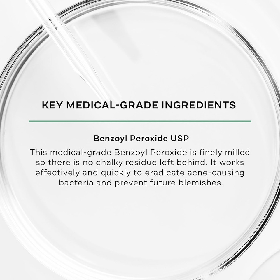 Replenix Bp Acne Wash, Oil-Free Benzoyl Peroxide Face Cleanser With Medical-Grade Ingredients For Acne-Prone Skin (6.7 Fl. Oz)