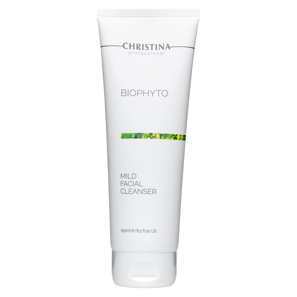 -Christina- Biophyto Mild Facial Cleanser With Green Tea And Cucumber Extracts - 250 Ml - Soapless Gentle Face Wash And Daily Facial Cleanser For All Skin Types