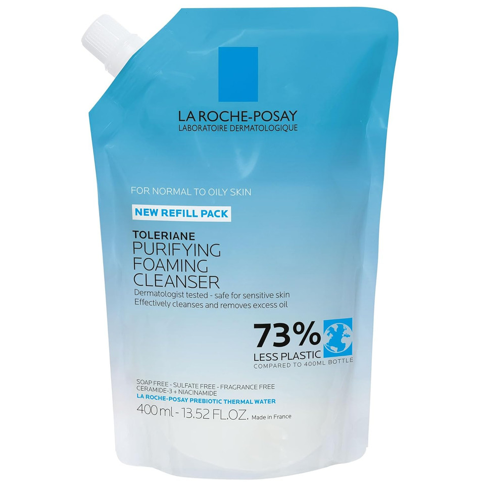 La Roche-Posay Toleriane Purifying Foaming Facial Cleanser, Oil Free Face Wash For Women & Men With Niacinamide + Ceramides, Pore Cleanser Safe For Sensitive Skin, WonT Dry Out Skin, Soap Free