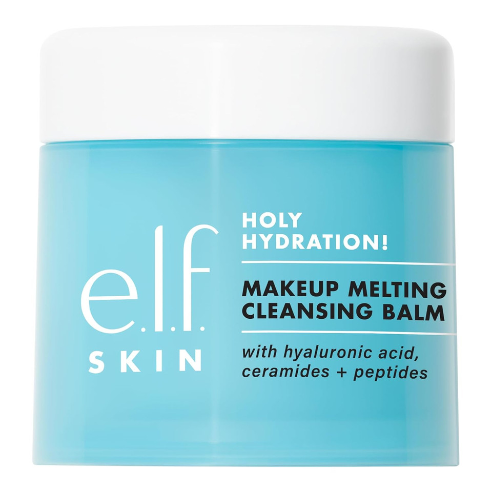 E.L.F. Skin Holy Hydration! Makeup Melting Cleansing Balm Jumbo, Face Cleanser & Makeup Remover, Infused With Hyaluronic Acid To Hydrate Skin, 3.5 Oz