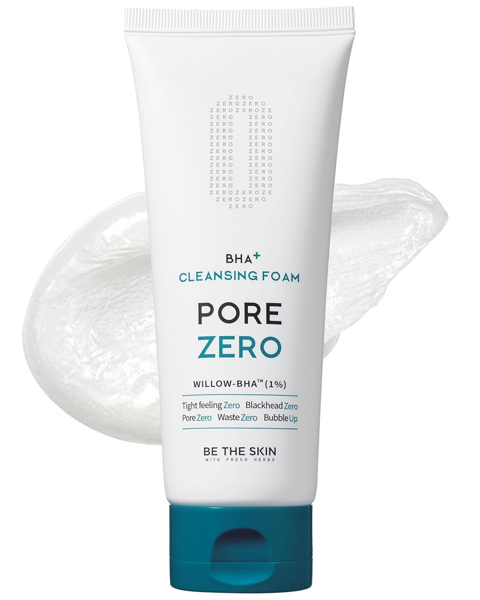 Bha+ Pore Zero Cleansing Foam - Deep Pore Cleansing, Acne Face Wash, Blackhead Sebum Remover For All Skin Types - Korean Skincare, 5.07 Oz