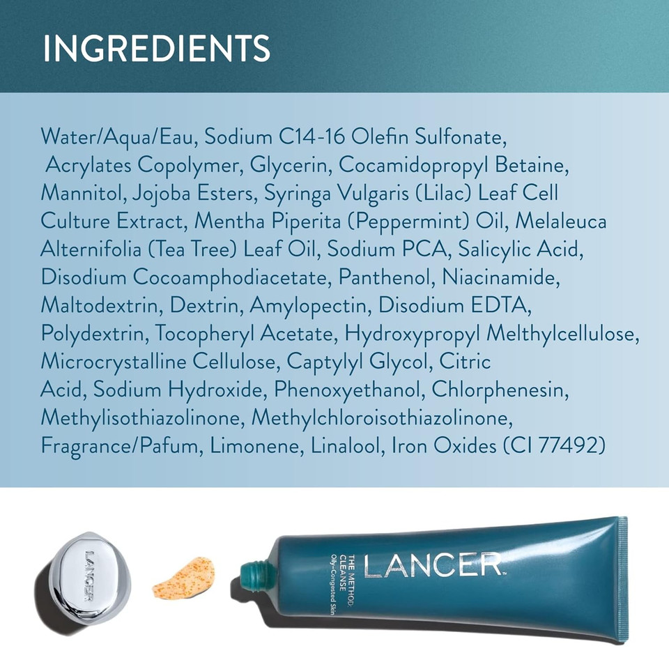 Lancer Skincare The Method: Cleanse Face Cleanser, Daily Face Wash With Salicylic Acid, Normal-Combination Skin, 2 Fluid Ounces