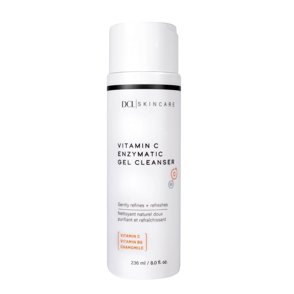Dcl Skincare Vitamin C Enzymatic Gel Cleanser With Sugar Fruit Enzymes & Vitamins C/B5, 8.0 Fl Oz