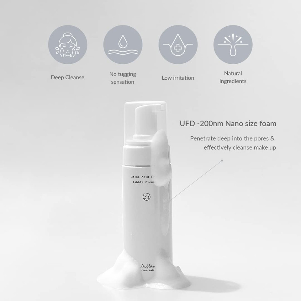 Dr.Althea Amino Acid Gentle Bubble Cleanser | Foam Cleanser | Daily Gentle Face Wash For Sensitive Skin | Vegan Korean Skin Care | 4.73 Fl Oz