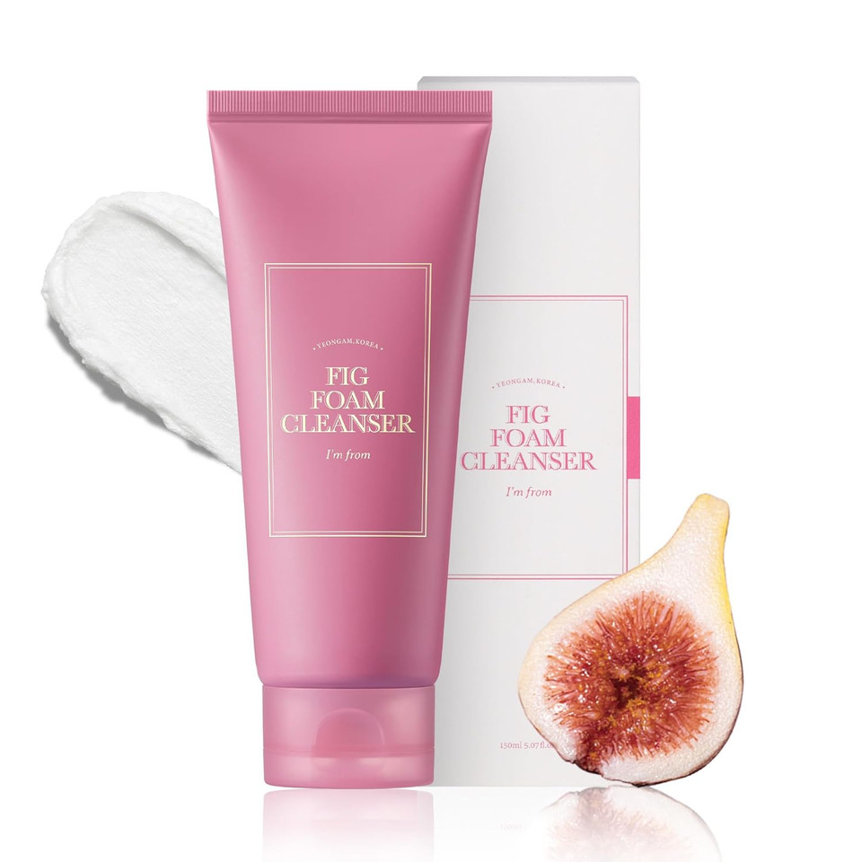 IM From Fig Foam Cleanser, Korean Daily Gentle Face Wash For Oily, Sensitive Skin, Sebum Control, Mild Alkaline, Creamy Bubble, Lather, Exfoliating, Vegan, Hydrating, Pore Cleansing 5.07 Fl Oz