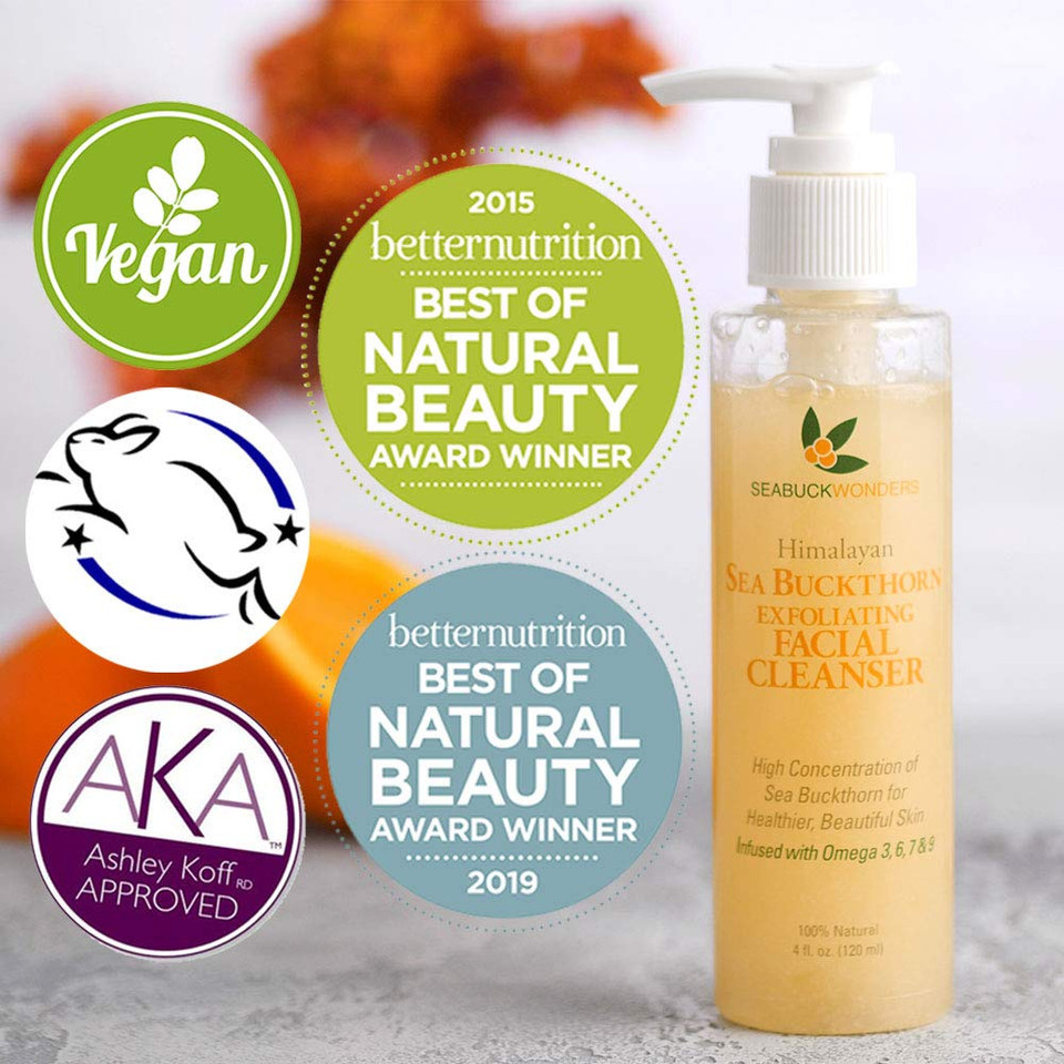 Organic Sea Buckthorn Exfoliating Facial Cleanser, 4 Fl Oz