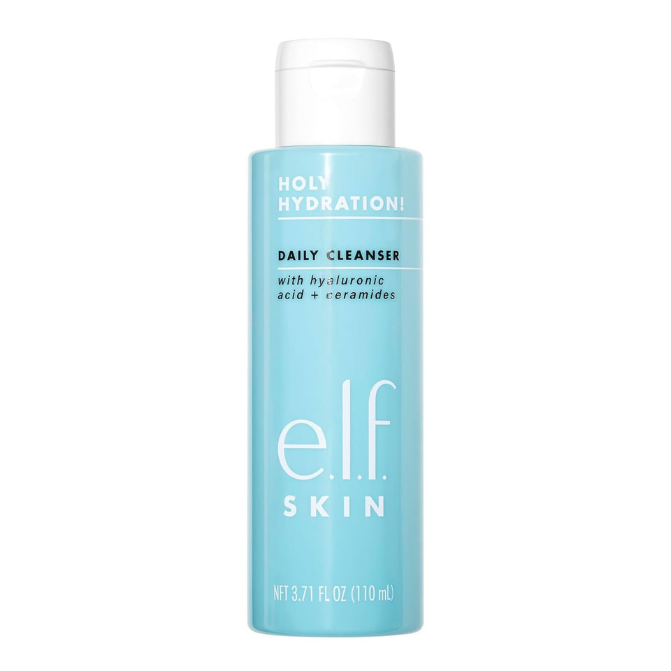 E.L.F. Skin Holy Hydration! Daily Cleanser, Face Cleanser For Washing Away Excess Oil, Impurities & Makeup, Made With Hyaluronic Acid, Vegan & Cruelty-Free