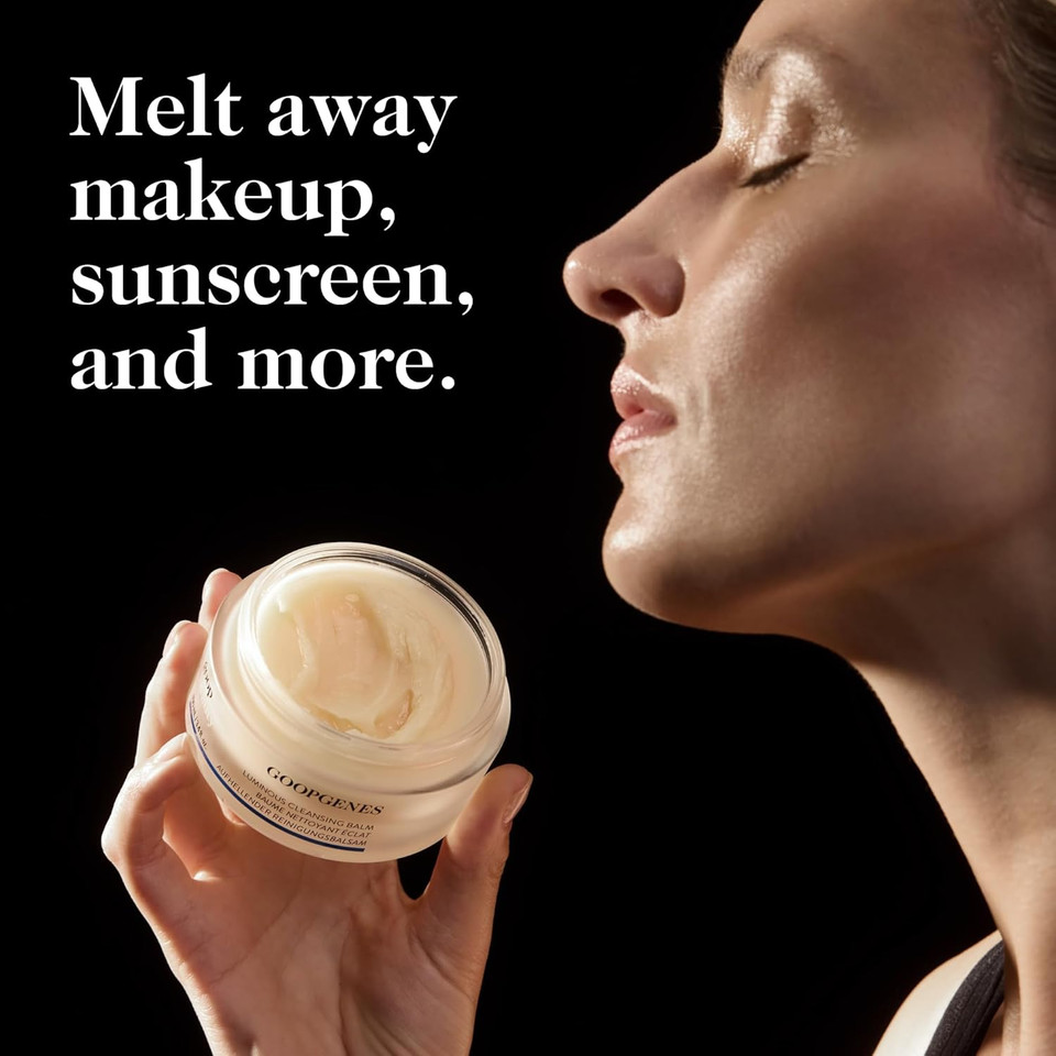 Goop Beauty Cleansing Balm | Makeup Remover & Facial Cleanser For Sensitive Skin | Saffron Extract, Vitamin E, & Biofermented Cleansing Microspheres | Removes Dirt, Pollution, & Sunscreen | 3.4 Fl Oz