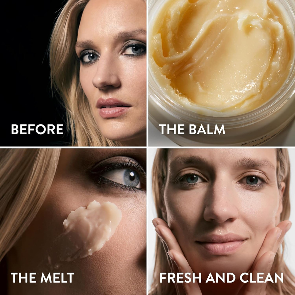 Goop Beauty Cleansing Balm | Makeup Remover & Facial Cleanser For Sensitive Skin | Saffron Extract, Vitamin E, & Biofermented Cleansing Microspheres | Removes Dirt, Pollution, & Sunscreen | 3.4 Fl Oz