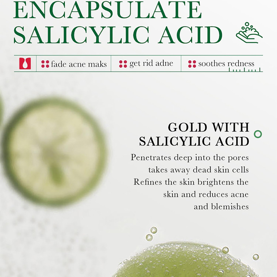 Bioaqua Salicylic Acid Acne Marks Removal Deep Foam Cleanser Shrink Pores Soothing Oil Control 100G / 3.52Fl.Oz