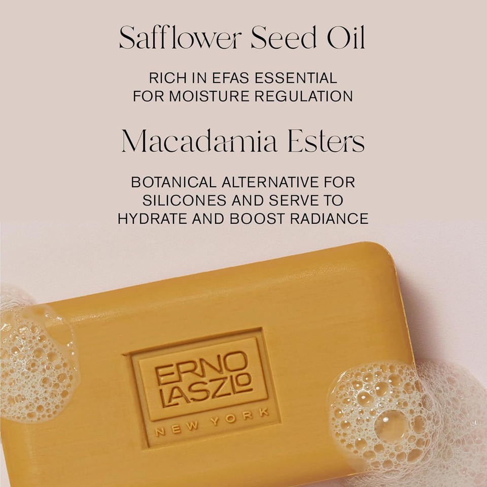 Erno Laszlo Phelityl Moisturizing & Hydrating Facial Cleanser, Essential Fatty Acid Rich Face Soap Bar Boosts Radiance For Silky Smooth Skin Without Drying, 3.4 Oz