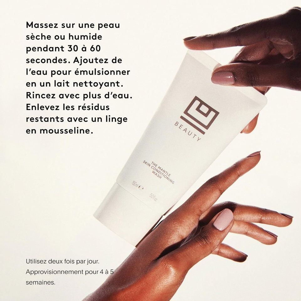 U Beauty The Mantle Skin Conditioning Wash - Hydrating Facial Cleanser & Makeup Remover With Vitamin C + E, Fruit Ahas, And Hyaluronic Acid For Clean, Refreshed And Hydrated-Looking Skin - 5.0 Fl Oz