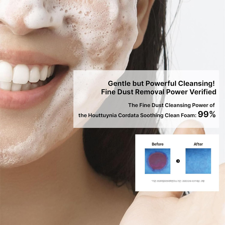 Heartleaf Calming Cleansing Foam - Korean Skincare Face Wash For Sensitive Skin, Makeup Remover & Hydrating Cleanser With Centella & Bamboo Extracts - Hypoallergenic & Ewg Green Ingredients, 120Ml