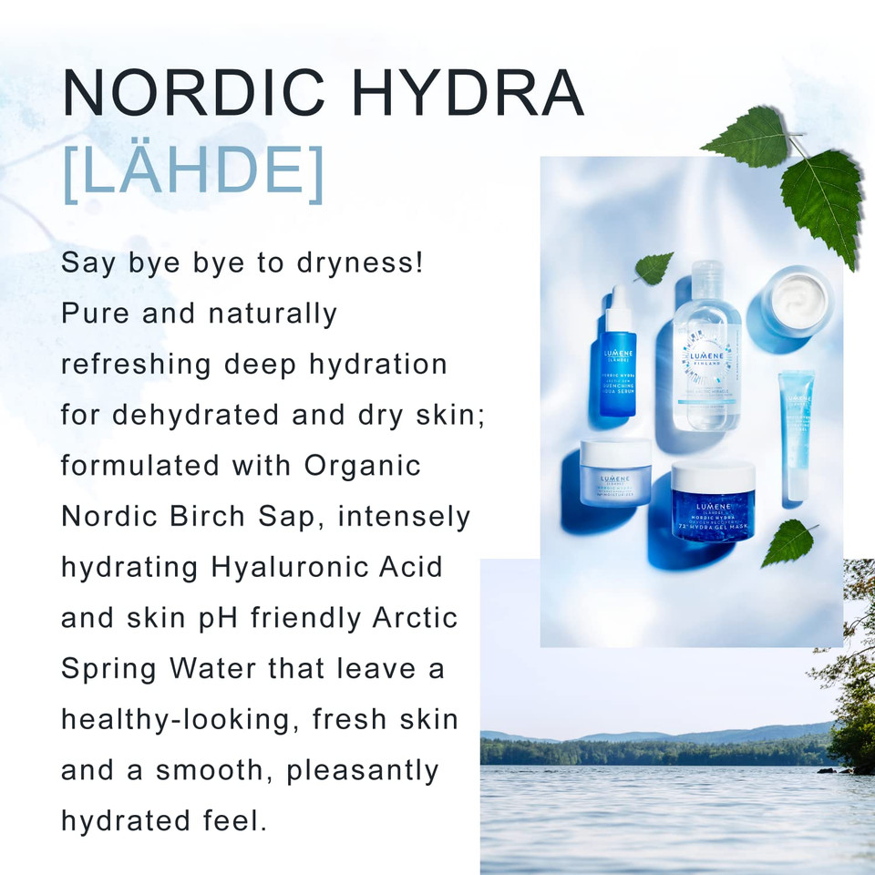 Lumene Nordic Hydra Arctic Aqua Foaming Cleanser - Daily Facial Cleanser That Purifies Skin And Removes Waterproof Makeup - Ph Friendly Foaming Face Wash & Deep Gentle Cleanser (150Ml)