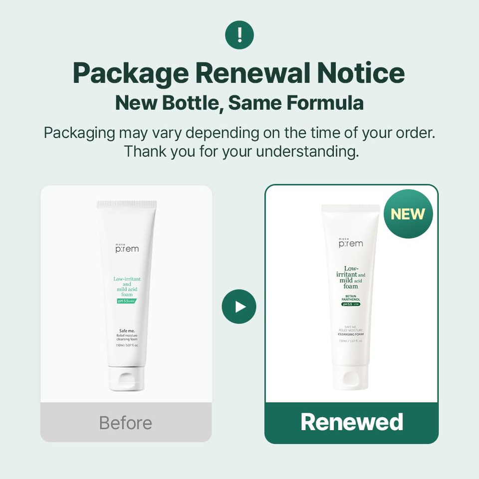 Make P:Rem Safe Me. Relief Moisture Cleansing Foam, Delicate Eye-Friendly Face Wash, Ph Balanced Deep Pore Cleansing, Korean Skin Care, 150Ml, 5.07 Fl.Oz Make P:Rem Safe Me. Relief Moisture Cleansing Foam, Delicate Eye-Friendly Face Wash, Ph Balanced Deep Pore Cleansing, Korean Skin Care, 150Ml, 5.07 Fl.Oz