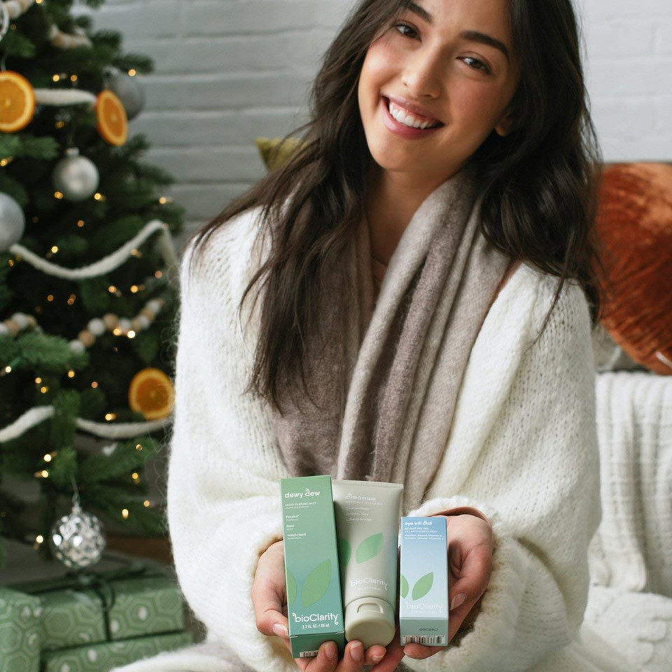 Bioclarity Vegan Face Wash, Toner & Eye Gel Set (3 Piece), Includes Cleanse, Dewy Dew & Eye Will Chill, Gentle Plant-Based Formulas, Effective Hydrating Skincare For All Skin Types