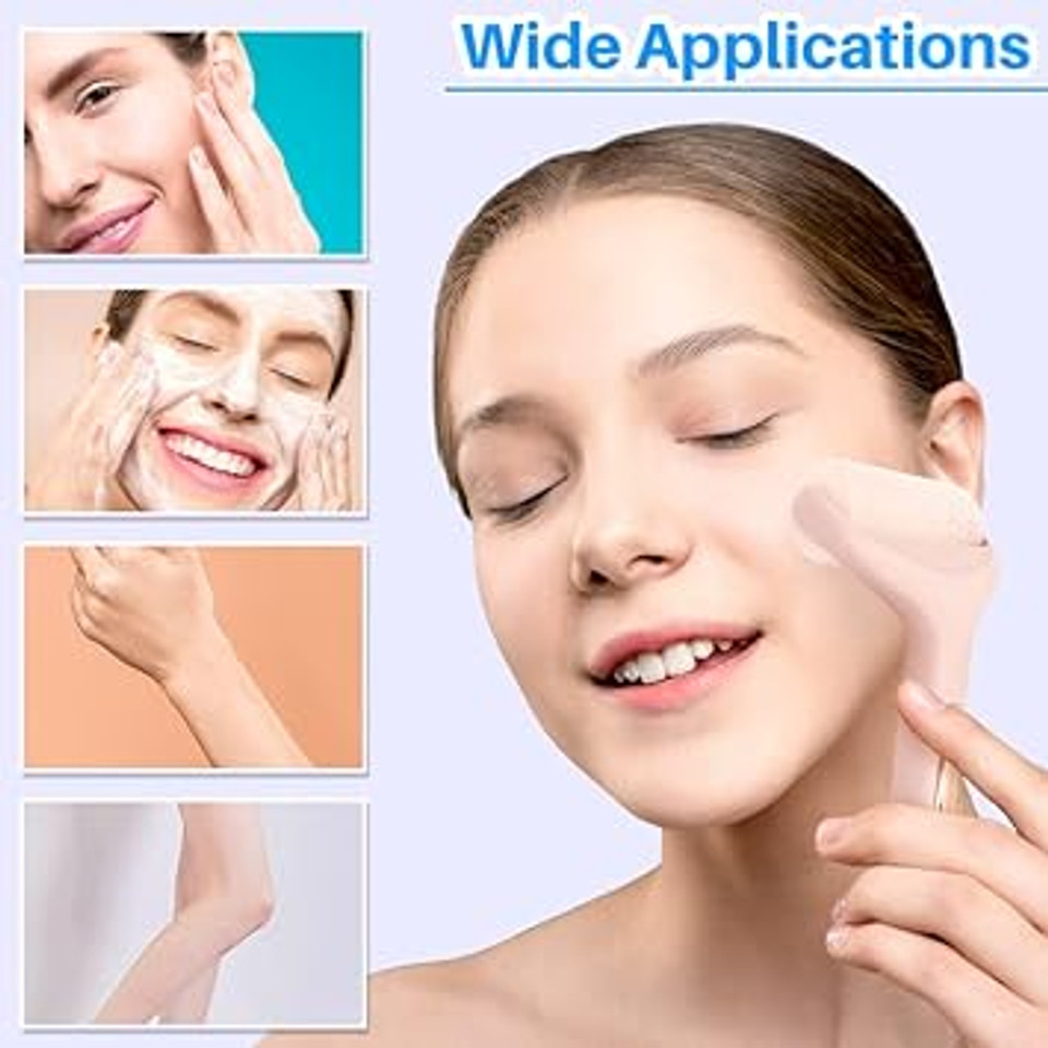 Kalevel Facial Ice Roller Massager Skin Care Tools And Gua Sha Scraping Massage Tool And Beauty Ice Globes Set For Face Eye Puffiness Pink