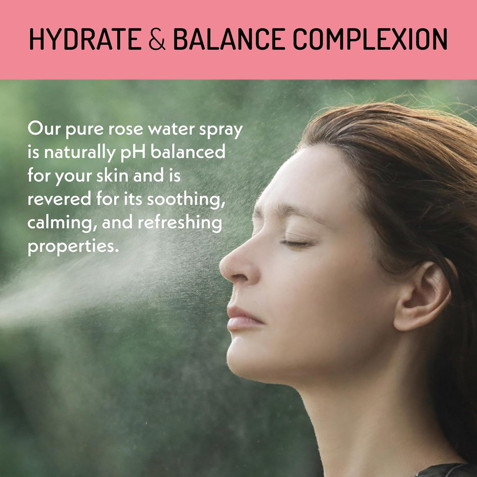 Eve Hansen Organic Rose Water Spray  Pure Rosewater Face & Hair Mist For Hydration & Refreshing Glow | Facial Toner & Makeup Setting Spray | Alcohol-Free & Vegan | 4 Oz Eve Hansen Organic Rose Water Spray  Pure Rosewater Face & Hair Mist For Hydration & Refreshing Glow | Facial Toner & Makeup Setting Spray | Alcohol-Free & Vegan | 4 Oz